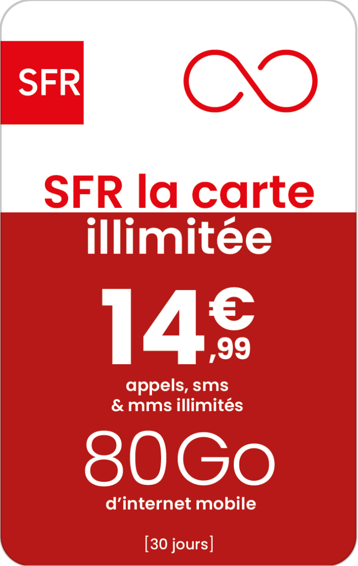 Recharge SFR La Carte Illimitée 14,99€