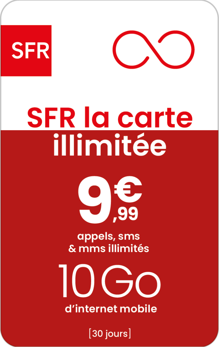 Recharge SFR La Carte Illimitée 9,99€