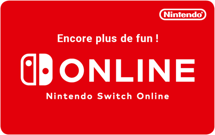 Abonnement Nintendo Switch Online 12 mois